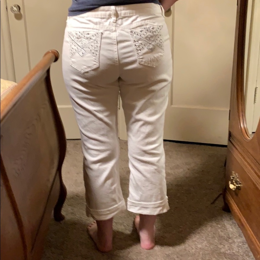 Apt. 9 Bling cuffed cropped jeans